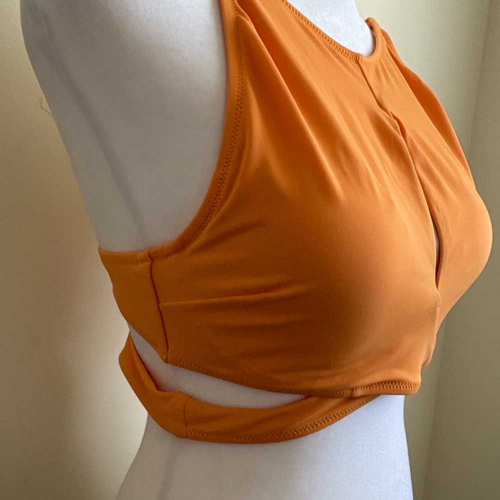 Shade & Shore Orange High Neck Bikini Top 34C - Picture 5 of 12
